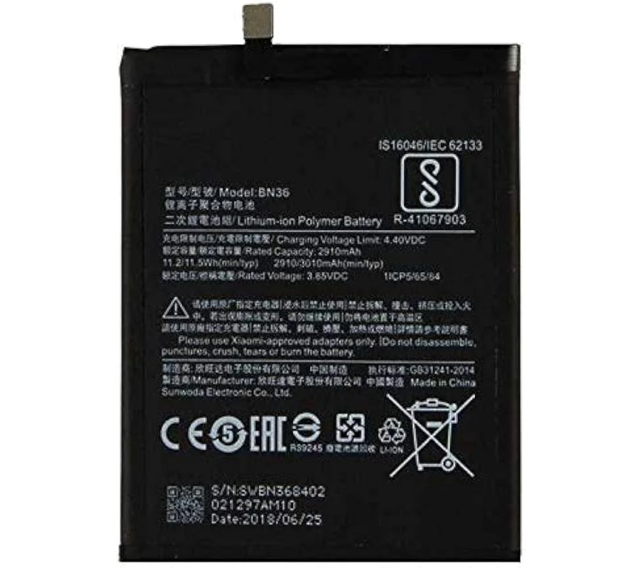 Bateria Original Xiaomi Mi A2 (BN36) 3010mAh