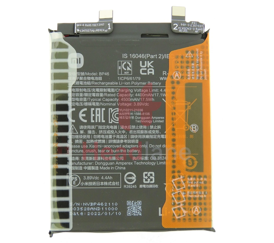 Bateria Original BP46 Xiaomi 12, 12X (2201123C) SERVICE PACK