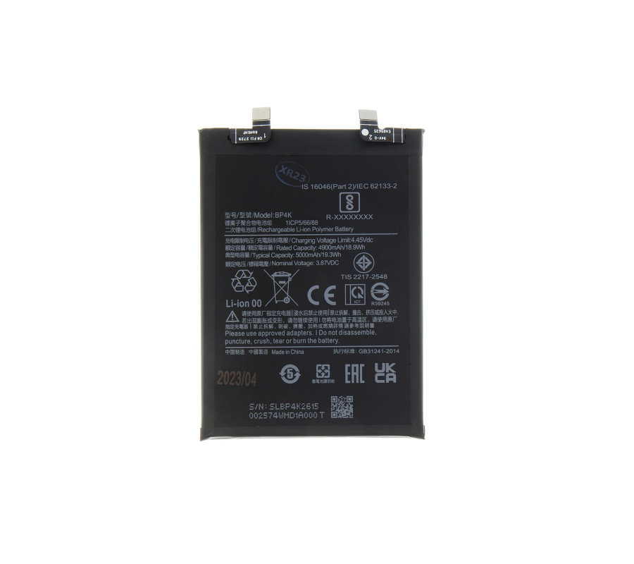 Bateria BP4K Xiaomi Redmi Note 12 Pro 5G/4G / Poco X5 Pro / Poco F5/ Redmi note 12T (Compatible)