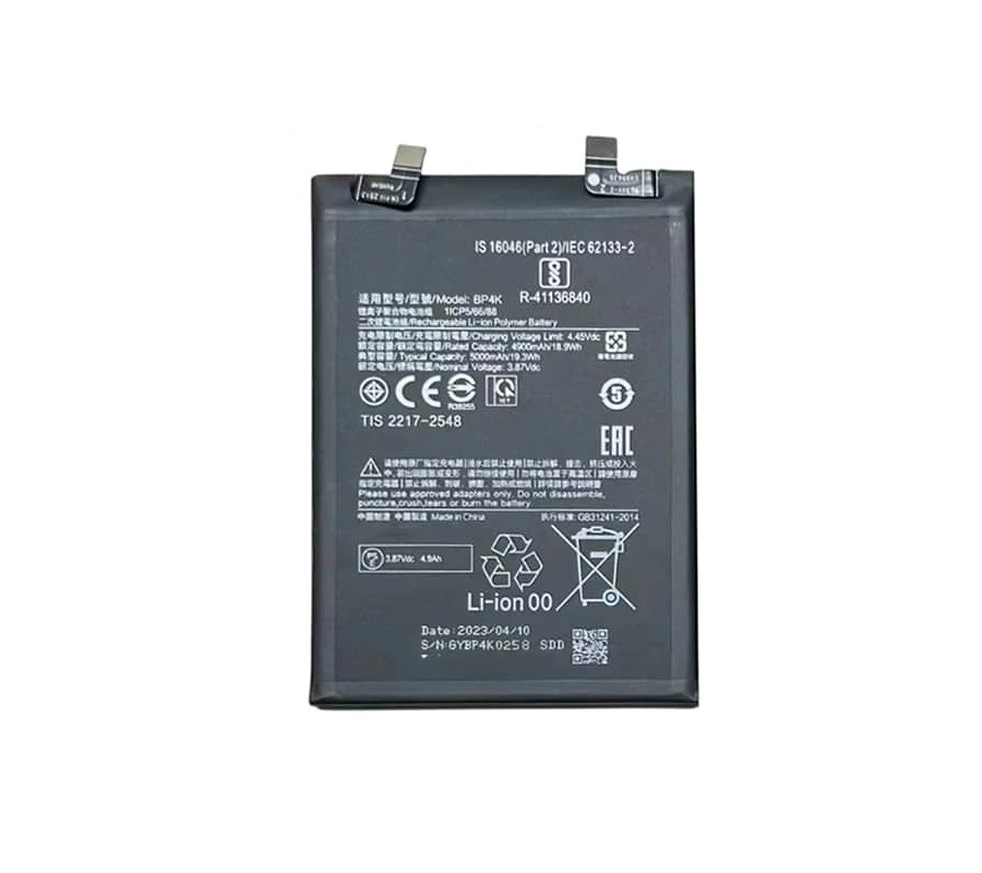 Bateria Original Xiaomi Redmi Note 12 Pro 5G/4G / Poco X5 Pro / Poco F5/ Redmi note 12T (BP4K) Service Pack