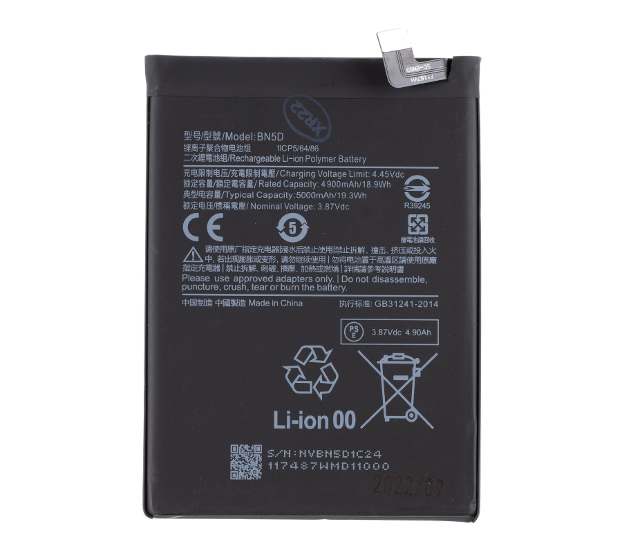Bateria BN5D Xiaomi redmi Note Note 12S, 11 /11S (2201117TG), Poco M4 Pro 4G. (OEM)