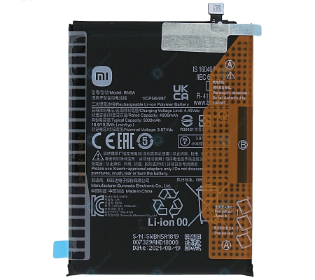 Bateria Original BN5A Xiaomi Redmi 10 / Redmi Note 10 5G, Poco M3 Pro 5G (Service Pack)