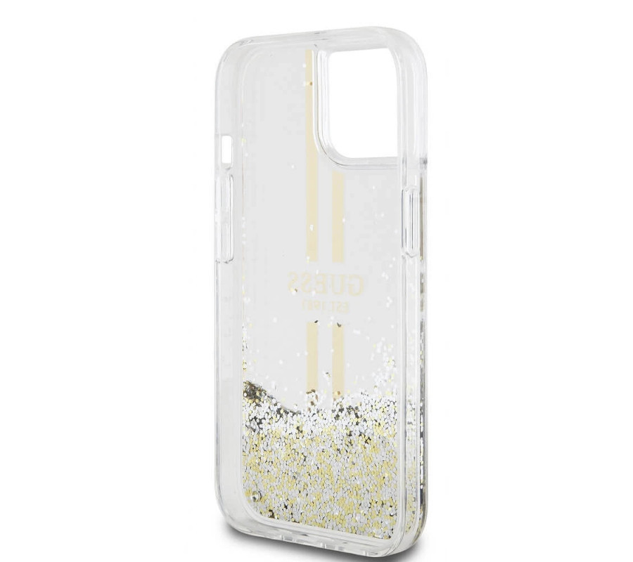 Funda Guess Púrpura para iPhone 15 Pro transparente