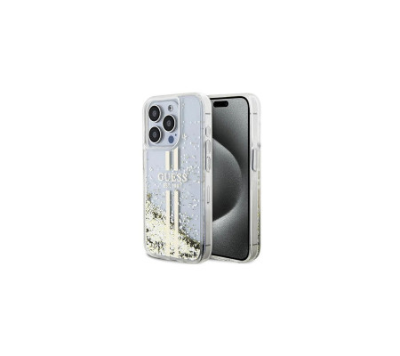 Funda Guess Púrpura para iPhone 15 Pro transparente