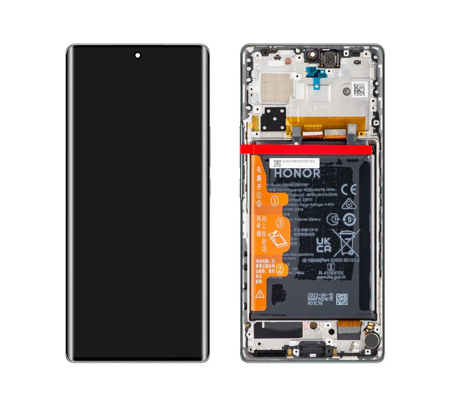 Pantalla Original Honor 70 + Batería. Service pack ( Verde)