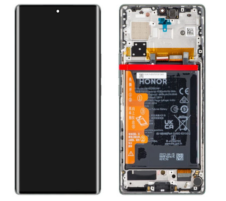 Pantalla Original Honor 70 + Batería. Service pack ( Verde)
