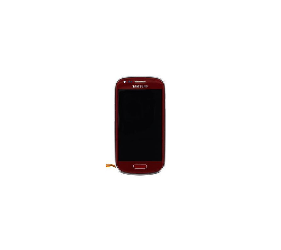 Pantalla completa + carcasa frontal Samsung Galaxy S3 Mini (i8190). Rojo