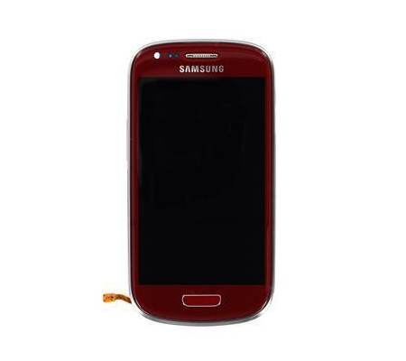 Pantalla completa + carcasa frontal Samsung Galaxy S3 Mini (i8190). Rojo
