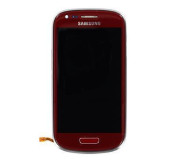 Pantalla completa + carcasa frontal Samsung Galaxy S3 Mini (i8190). Rojo