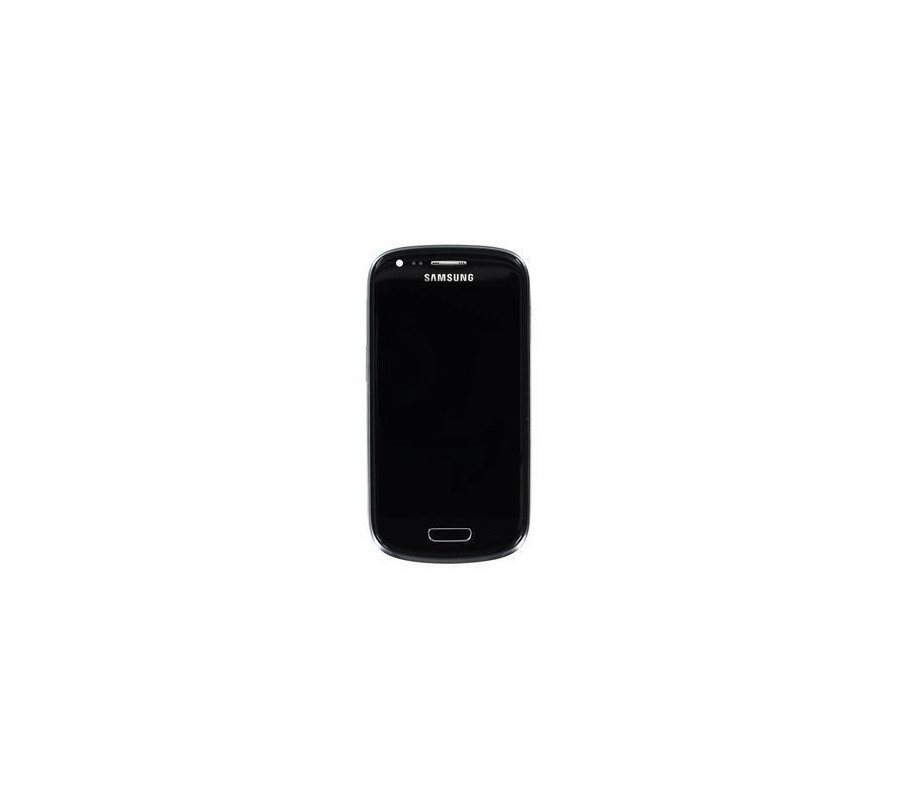 Pantalla completa + carcasa frontal Samsung Galaxy S3 Mini (i8190). Negro
