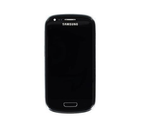 Pantalla completa + carcasa frontal Samsung Galaxy S3 Mini (i8190). Negro