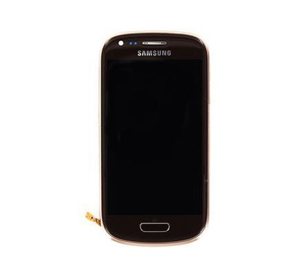 Pantalla completa + carcasa frontal Galaxy S3 Mini (i8190). Marron