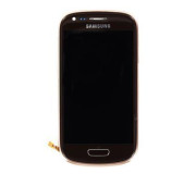 Pantalla completa + carcasa frontal Galaxy S3 Mini (i8190). Marron