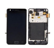 Pantalla completa + carcasa frontal Samsung i9100 Galaxy S2. Negro