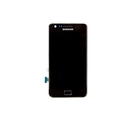 Pantalla completa + carcasa frontal Samsung i9100 Galaxy S2. Negro