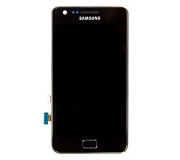 Pantalla completa + carcasa frontal Samsung i9100 Galaxy S2. Negro