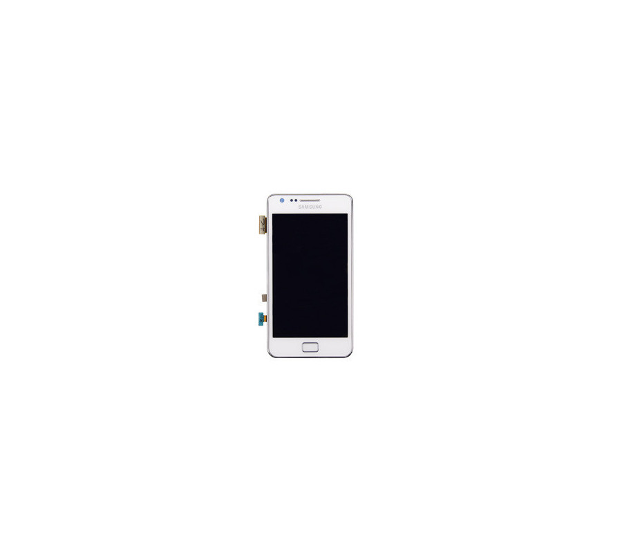 Pantalla completa + carcasa frontal Samsung i9100 Galaxy S2 Blanco.