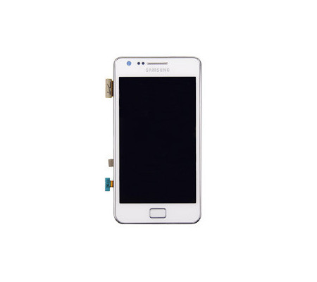 Pantalla completa + carcasa frontal Samsung i9100 Galaxy S2 Blanco.
