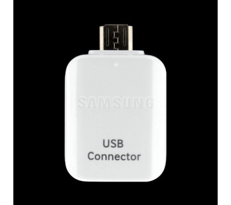 Adaptador OTG Samsung Galaxy S7, S7 Edge. Blanco