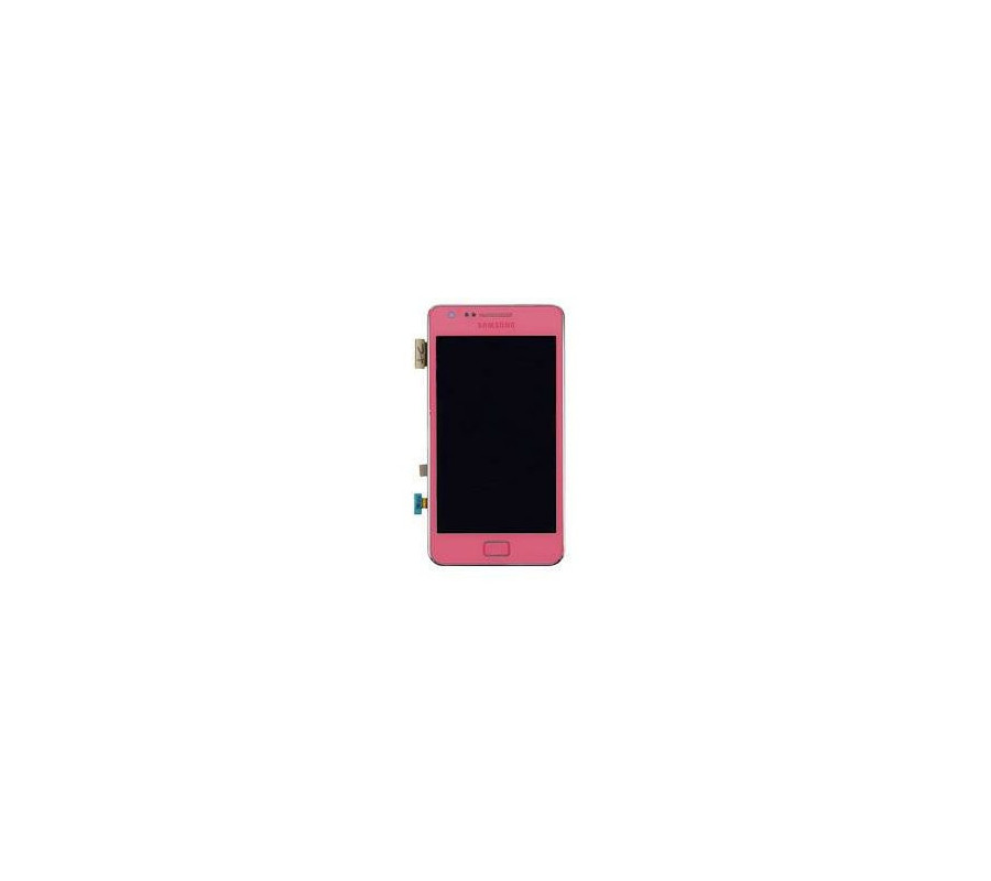 Pantalla completa + carcasa frontal Samsung i9100 Galaxy S2 Rosa. Original