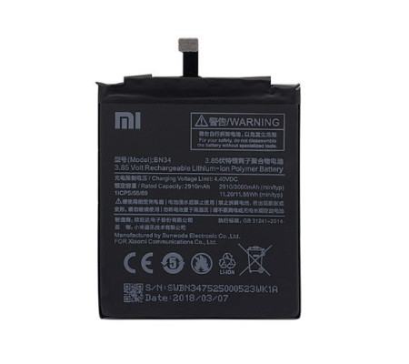 Bateria Xiaomi Redmi 5A (BN34) 3000mAh