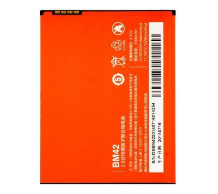 Bateria Original Xiaomi Red Mi Note (BM42) 3100mAh