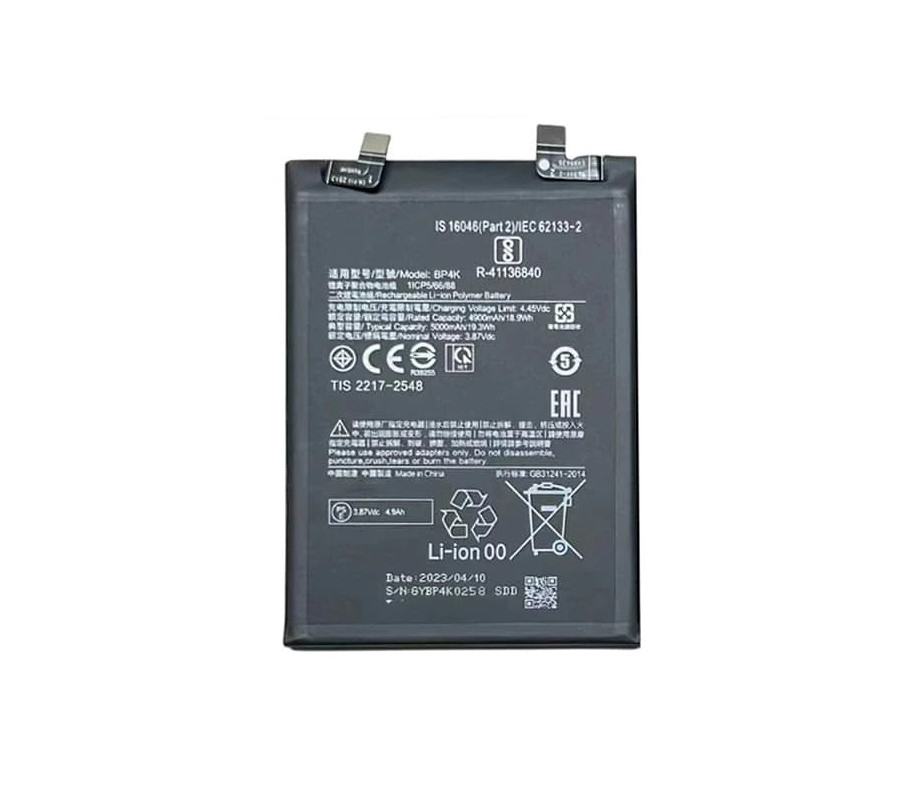 Bateria Original Xiaomi Redmi Note 12 Pro 5G/4G / Poco X5 Pro / Poco F5/ Redmi note 12T (BP4K) Service Pack
