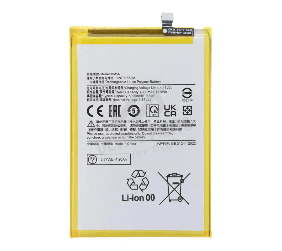 Batería Xiaomi Redmi 12 4G/Redmi 12 5G/Poco M6 Pro 5G BM5R OEM