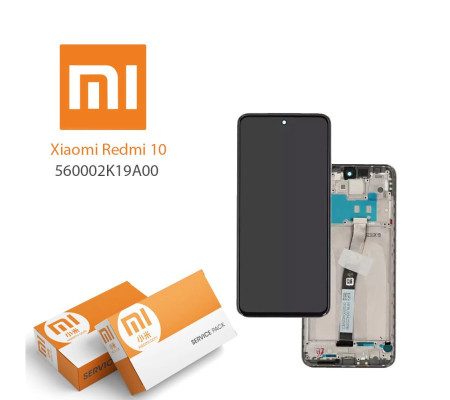 Pantalla Completa Original Xiaomi Redmi 10 (220333QAG) Service Pack. Con marco