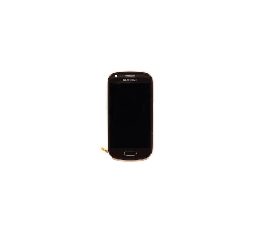 Pantalla completa + carcasa frontal Galaxy S3 Mini (i8190). Marron