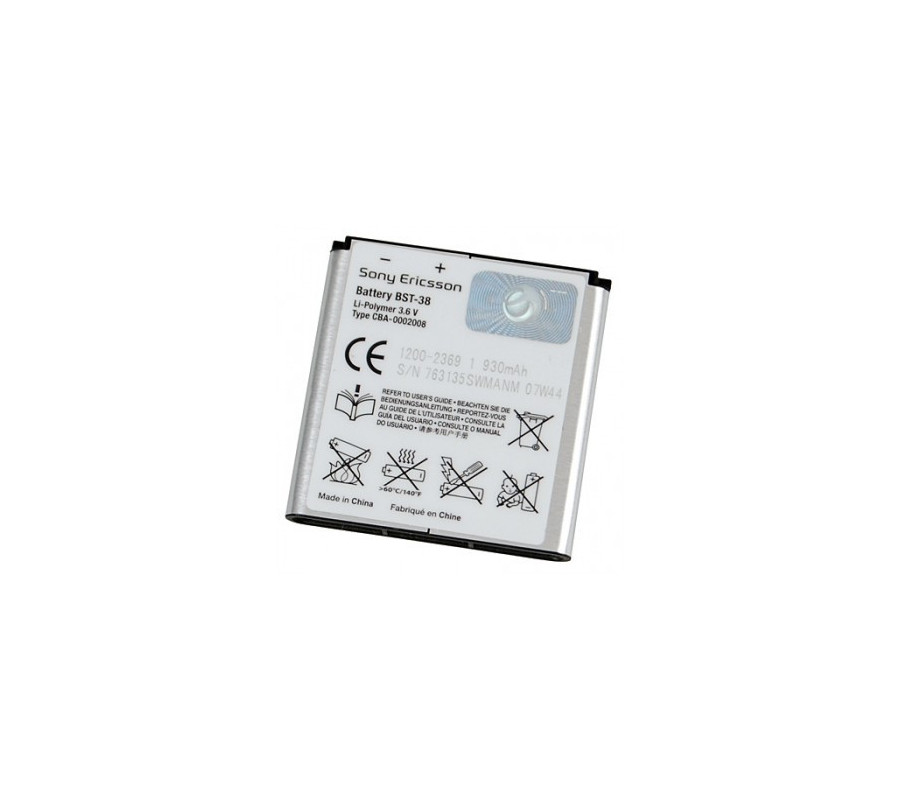 Bateria Original BST-38 K850i, W150i Yendo, W995i, W580i, Xperia X10 mini Pro ( u20i)