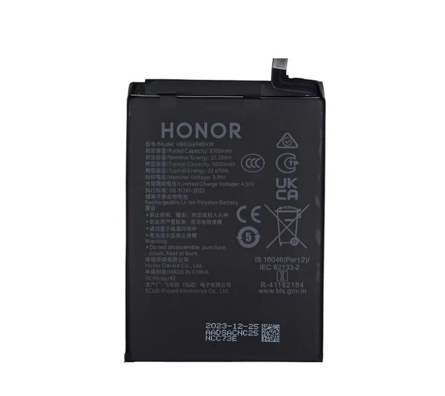 Batería Original Huawei Honor Magic 6 Lite, Honor X50 / X9B (HB526694EHW) Service Pack