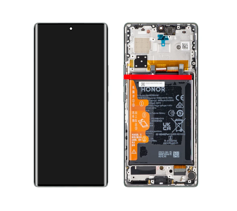 Pantalla Original Honor 70 + Batería. Service pack ( Verde)