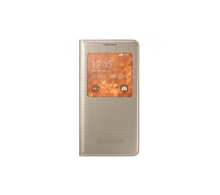 Funda S-View Original Samsung Galaxy Alpha G850 (EF-CG850BBEG)