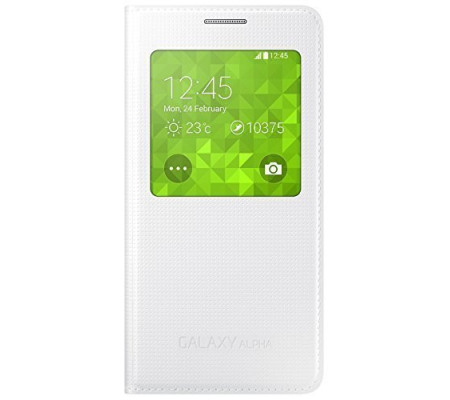 Funda S-View Original Samsung Galaxy Alpha G850 (EF-CG850BBEG)