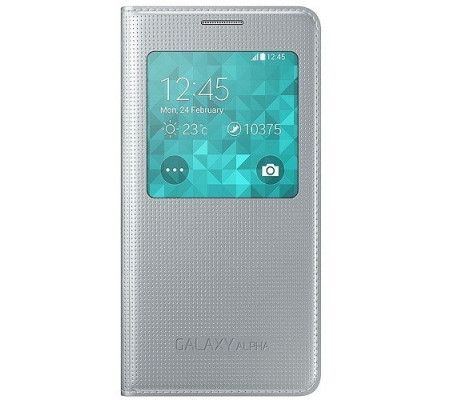 Funda S-View Original Samsung Galaxy Alpha G850 (EF-CG850BBEG)