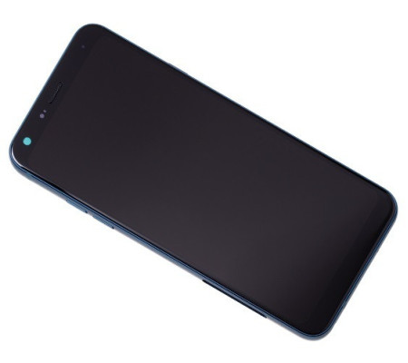 Pantalla Completa + Carcasa Frontal Original LG Q7+ (LMQ610). Azul