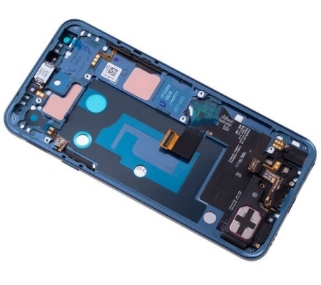 Pantalla Completa + Carcasa Frontal Original LG Q7+ (LMQ610). Azul