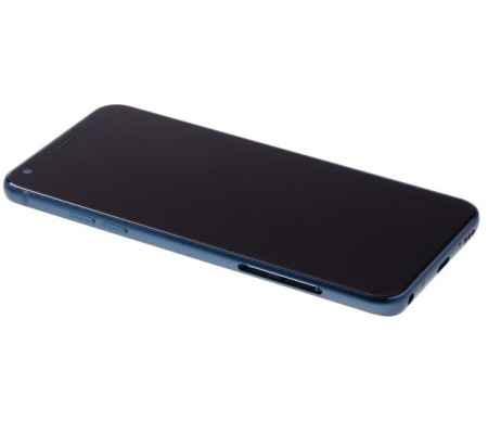 Pantalla Completa + Carcasa Frontal Original LG Q7+ (LMQ610). Azul