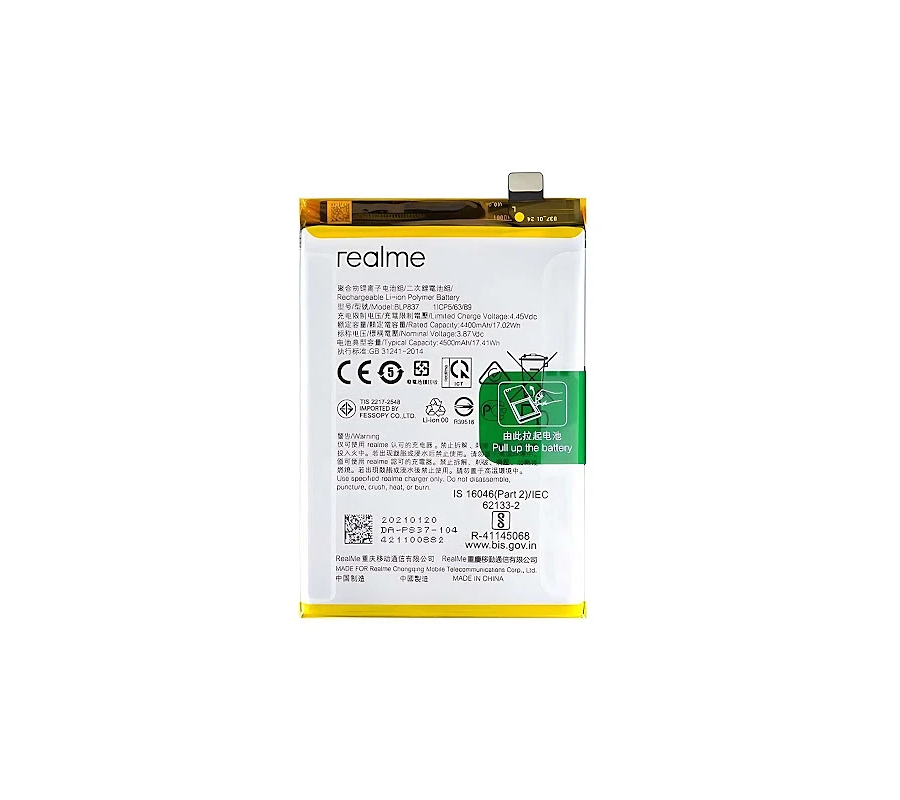 Batería Original Realme 8 Pro 4G/9 Pro+ 4906818 4909547 (BLP837). Service Pack