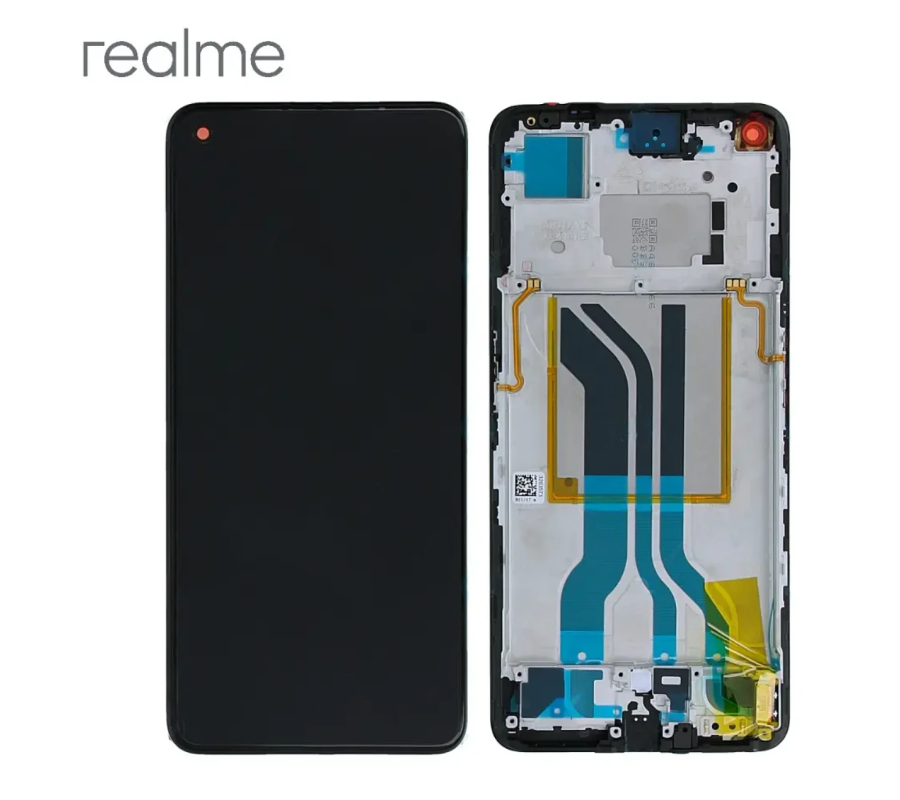 Pantalla completa negra Realme GT 2 (Con chasis, reacondicionada)
