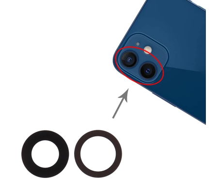 Lente de Camara iPhone 12 mini (Sin Marco)