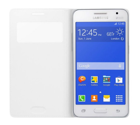 Funda S-View Original Samsung Galaxy Core 2 (EF-CG355BBE)